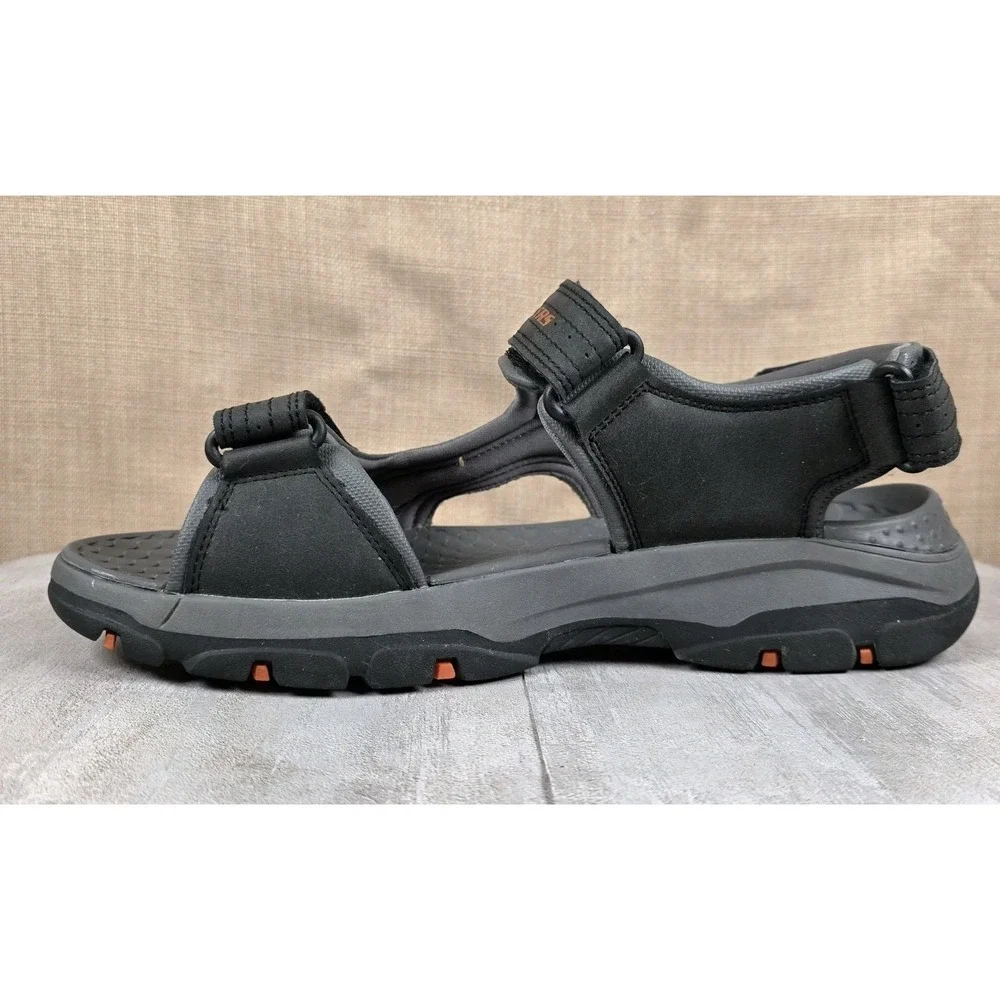 Skechers Men's Tresman‎ Garo Fisherman Beach Hiking Sandals Black Gray Size 12